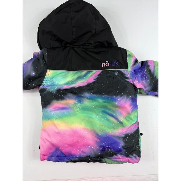 Noruk Kids Hooded Winter Jacket Rainbow Galaxy Print Size 4 (104 cm) - Picture 9 of 9